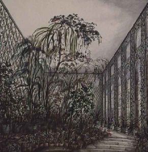 The Greenhouse at Aynhoe, 1846 by Lili Cartwright