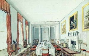 The Dining Room at Aynhoe, 23 January 1835 by Lili Cartwright