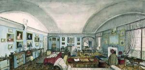 The Sitting Room at Aynhoe, 1835 by Lili Cartwright