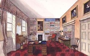 Mr. Cartwright's Study at Aynhoe, 1835 by Lili Cartwright