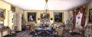 The Drawing Room at Aynhoe, 1845 2 by Lili Cartwright