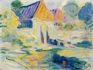 Landchaft Mit Haus by Curt Herrmann