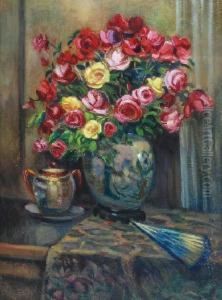 Roze W Wazonie by Hans Herrmann