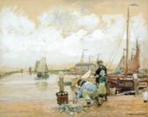 Fischmarkt Im Hafen Von Elburg/ Zuidersee Fischmarkt Im Hafen Von Elburg/ Zuidersee