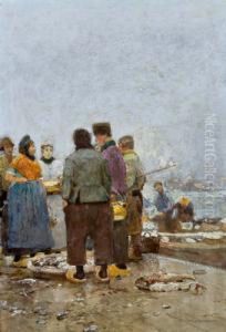 Auf Dem Fischmarkt by Hans Herrmann