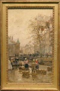 Fish Market In Amsterdam by Hans Herrmann