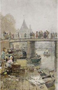 A Fishmarket Near The Schreierstoren, Amsterdam