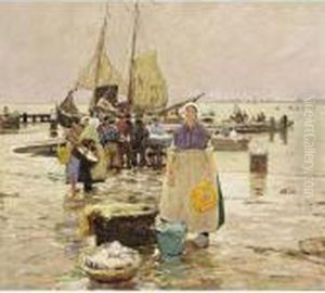 Fischmarkt An Der Zuidersee by Hans Herrmann