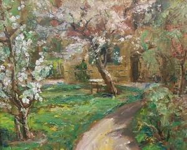Bluhender Garten Vor Einem Haus - view 1