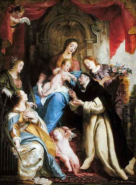The Virgin Offering the Rosary to St. Dominic, 1641 - view 1