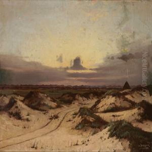 Sunset At Blavand,denmark - view 1