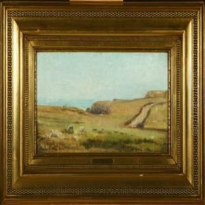 Landscape With Grazing Sheep by Oscar Herschend