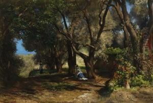 Ein Schattiges Platzchen. by Albert Hertel