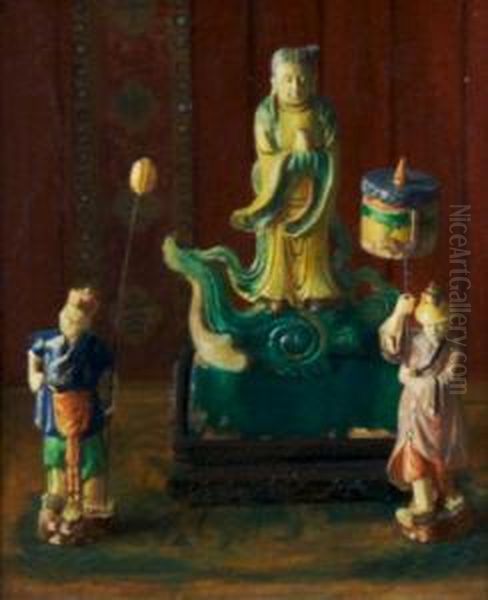 Still Life With Asian Figurines - view 1