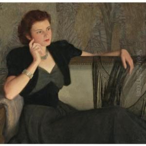 Lady In Black by Albert Herter