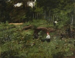 Beerensammler Auf Der
 Waldlichtung.