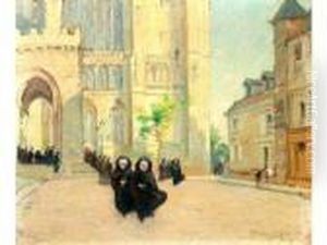 Sortie De Messe by Jules Alfred Herve-Mathe