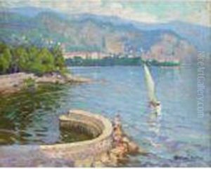 La Voile Au Cote D'azur by Jules Alfred Herve-Mathe