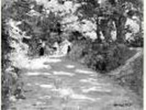 Le Chemin Creux Pres Du Mans. by Jules Alfred Herve-Mathe