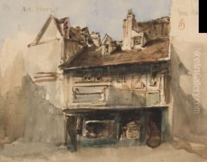 Facade De Maison A Rouen by Louis Adolphe Hervier