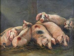 La Porcherie by Louis Adolphe Hervier