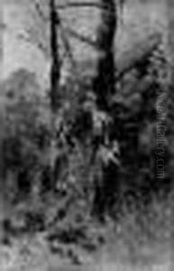 Arbres by Louis Adolphe Hervier