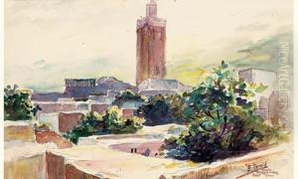 " Minaret Et Terrasses Des Oudayas A Rabat ". - view 1