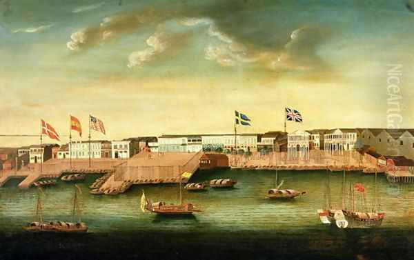 Foreign Factories at Canton, 1804 - view 1