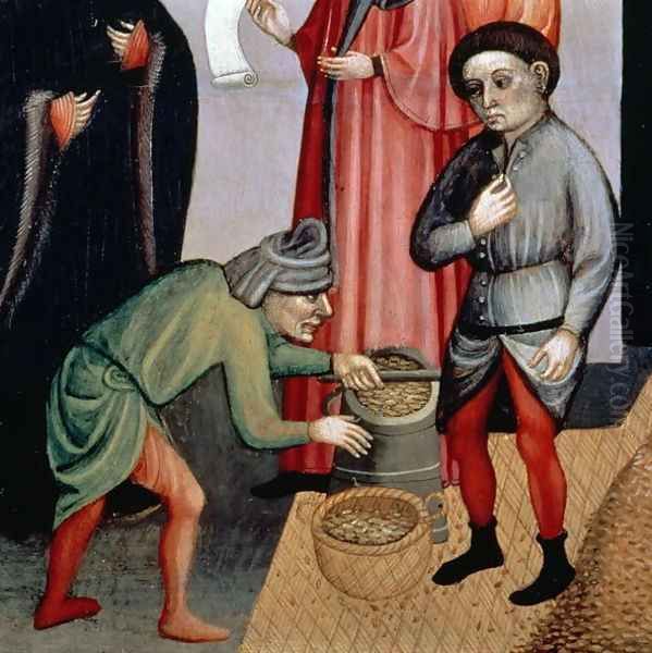 The Miraculous Multiplication of the Grain (detail from the St. Nicholas of Bari altarpiece) 1406 - view 1