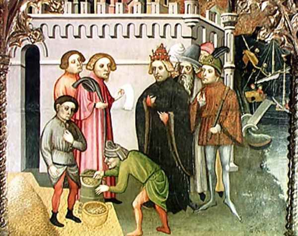 The Miraculous Multiplication of the Grain (detail from the St. Nicholas of Bari altarpiece) 1406 2 - view 1