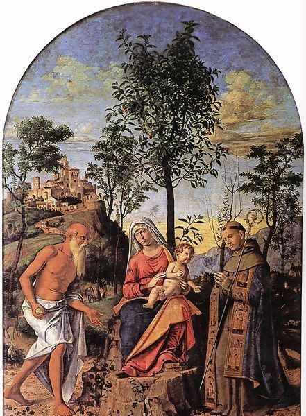 Madonna of the Orange Tree with St. Ludovic of Toulouse and St. Jerome, 1496-98 - view 1