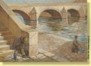 Jeune Pecheur Sur Un Quai A Paris Jeune Pecheur Sur Un Quai A Paris