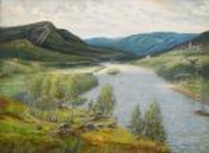 Utsikt Over Norrlandskt Landskap by Otto Hesselbom