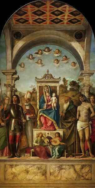Madonna and Child Enthroned with Saints 2 by Giovanni Battista Cima da Conegliano