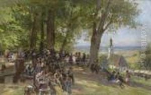 Biergarten In
Voralpenlandschaft. Biergarten In
Voralpenlandschaft.