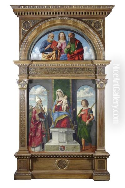 Madonna and Child Enthroned with Saints - view 1