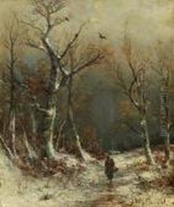 Winterliche Waldlandschaft by Joseph Friedrich N. Heydendahl