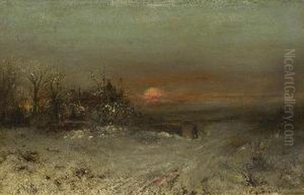 Winterlandschaft Im
 Abendlicht. - view 1