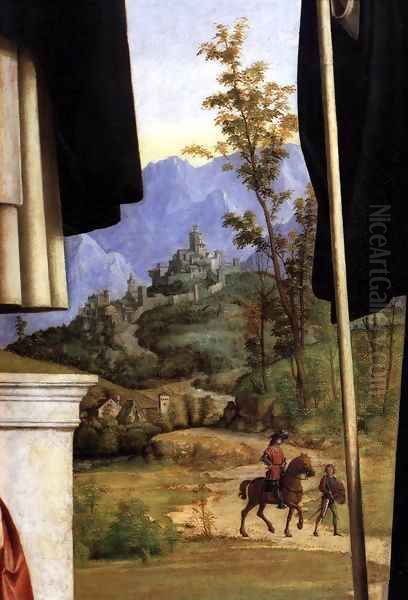 St Peter Martyr with St Nicholas of Bari, St Benedict and an Angel Musician (det - view 1