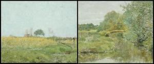 Zomerlandschap - Landschap Met Beek by Adriaan Jozef Heymans