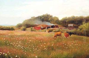 Cattle in a Meadow by William Sidney Cooper