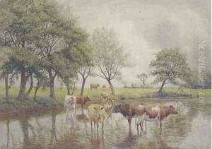 A summer's evening by William Sidney Cooper