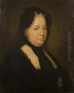Bust Length Portrait Of Maria Teresa, Empressof Austria In Mourning by Joseph Hickel