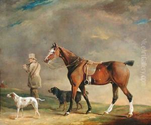 A Sportsman with Shooting Pony and Gun Dogs by Edwin Cooper