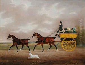 A Gentleman driving Tandem to a Jaunting Car by Edwin Cooper