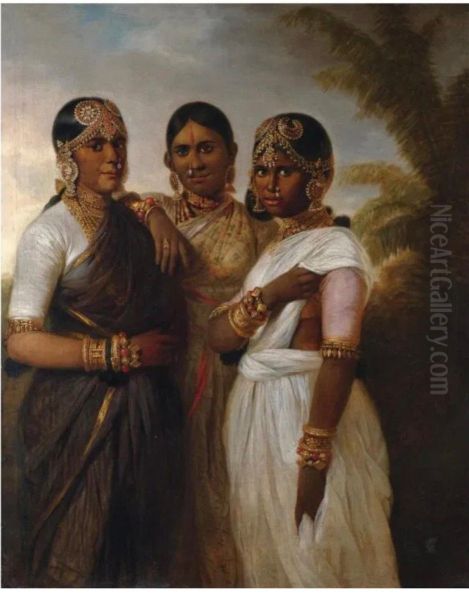 Portrait Of Three Princesses From Mysore - view 1