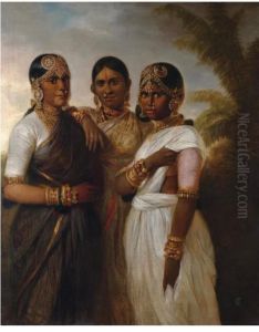 Portrait Of Three Princesses From Mysore Portrait Of Three Princesses From Mysore