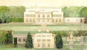 Reconstruction of Gatton park, Surrey by Edwin Cooper