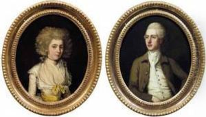 Portrait Of A Gentleman; And Of A Lady by Thomas Hickey