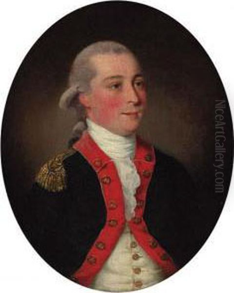 Portrait Of An Officer, Half-length, In The Uniform Of The Madrasartillery - view 1